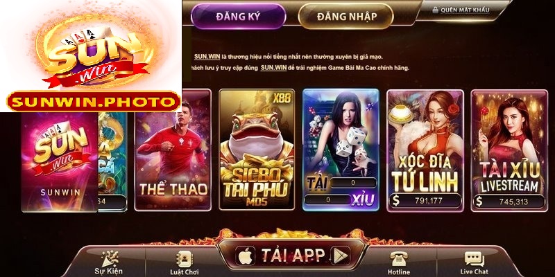 Tổng quan cổng game Sunwin